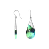 AE-6186-AB Sterling Silver Pear Shape Earring With Abalone Shell Jewelry Bali Designs Inc